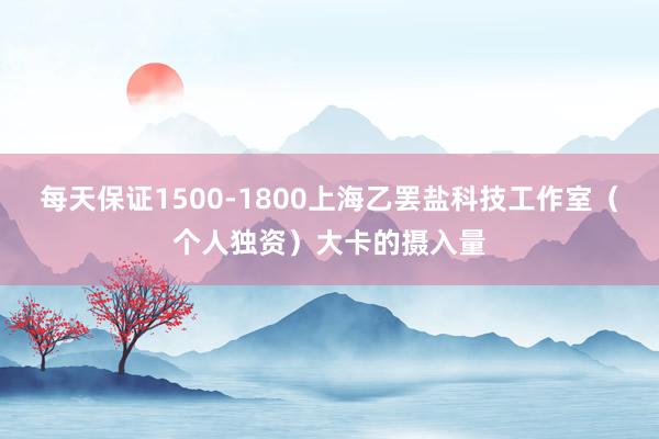 每天保证1500-1800上海乙罢盐科技工作室(个人独资)大卡的摄入量